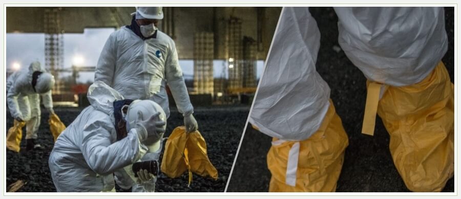 Экипировка рабочих в Чернобыле